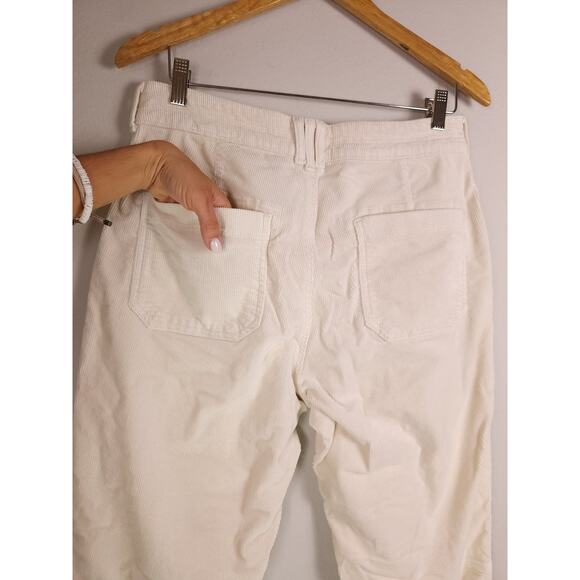 Pilcro by Anthropologie Corduroy Utility Pants Size 31 Ivory Cream Straight Leg - Picture 16 of 16